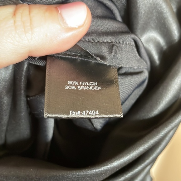 Norma Kamali Black Spat Metallic Shimmer Leggings - Picture 5 of 6